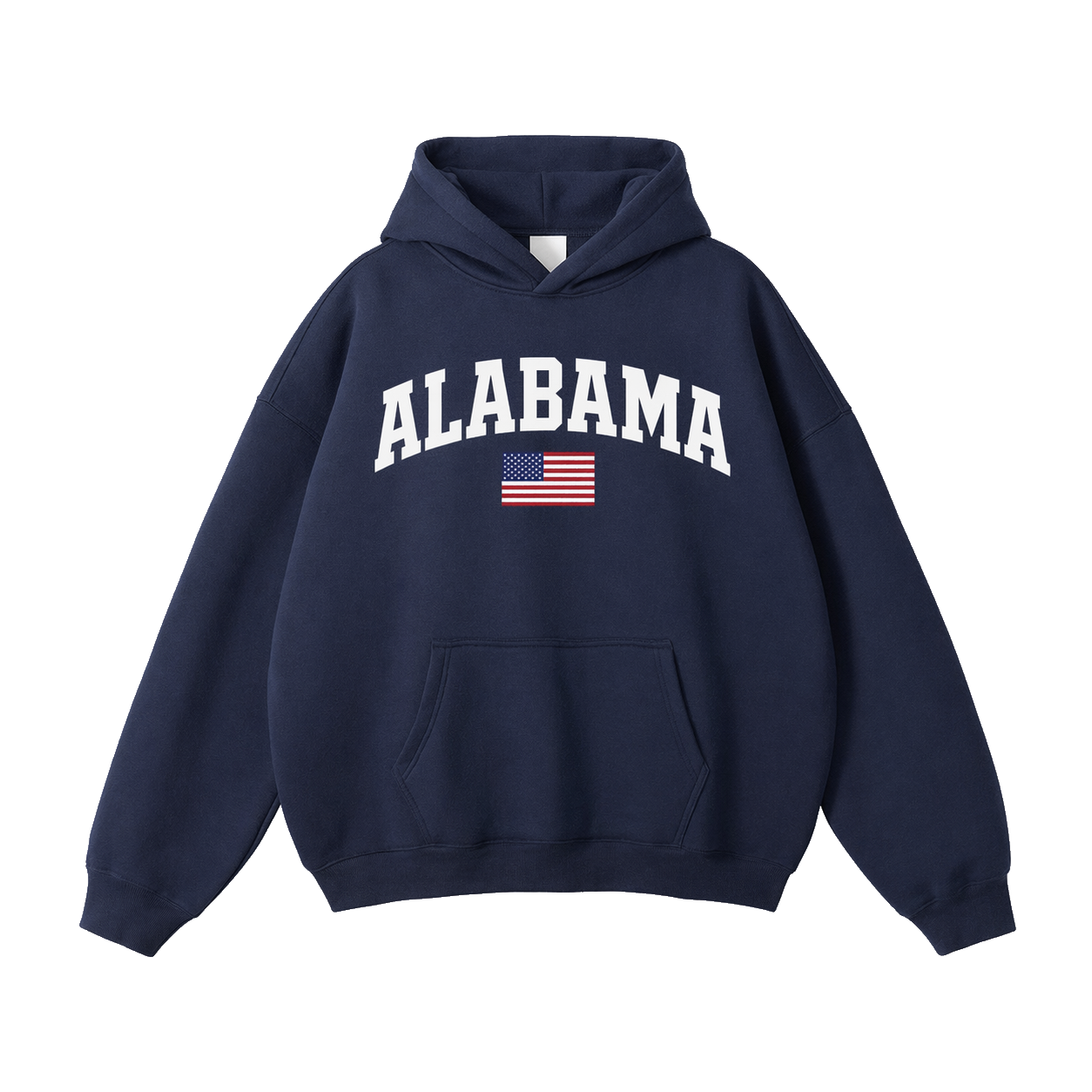 Collection 2 Alabama Oversize Fleeced Hoodie - Navy Blue front