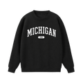 Collection 4 Michigan Essential Heavyweight Crewneck Sweatshirt - Black front
