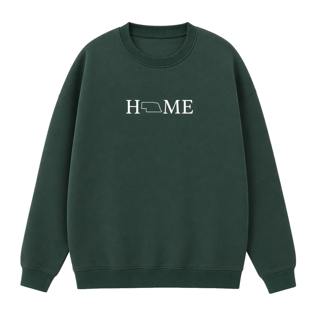 Collection 5 Nebraska Essential Heavyweight Crewneck Sweatshirt - Dark Green front