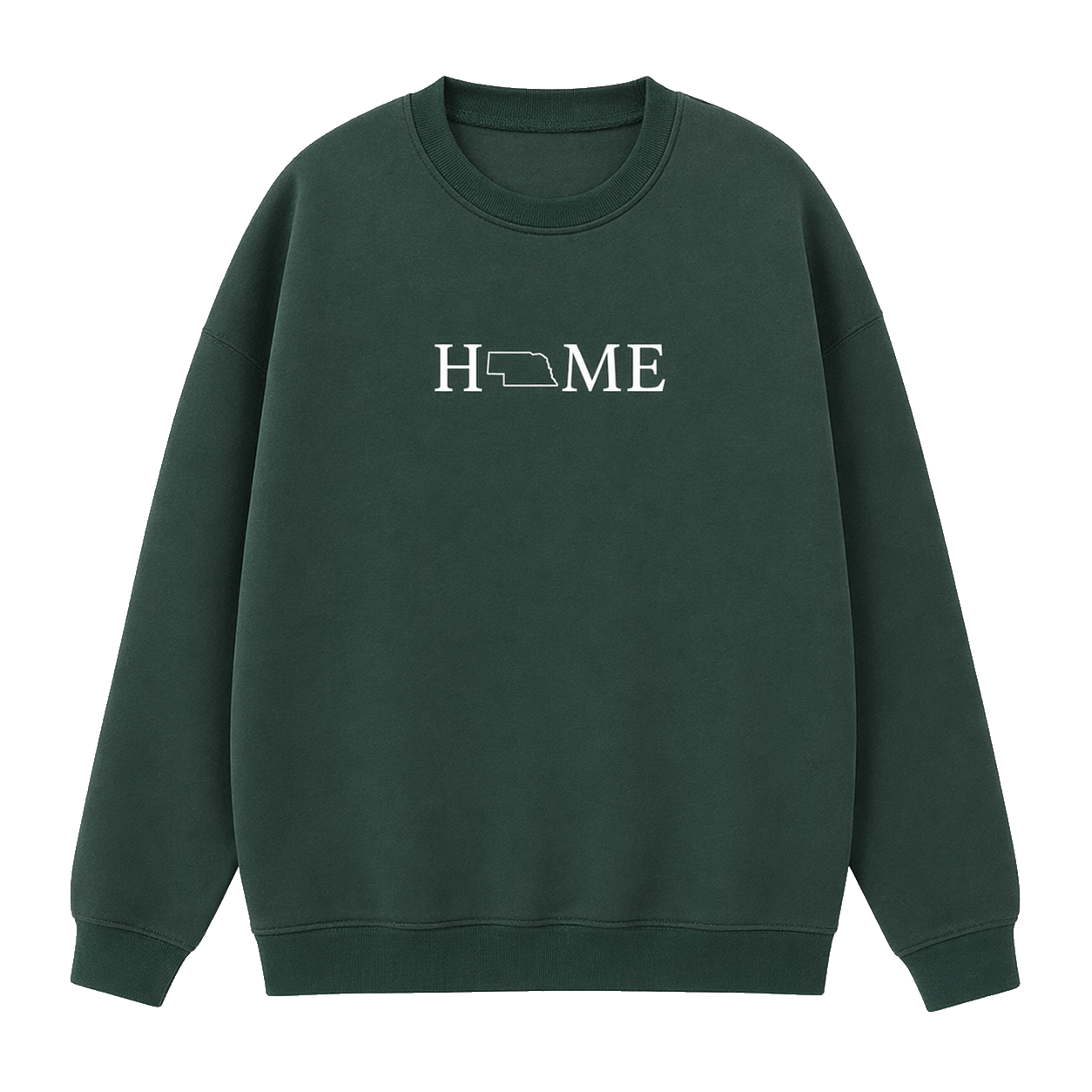 Collection 5 Nebraska Essential Heavyweight Crewneck Sweatshirt - Dark Green front