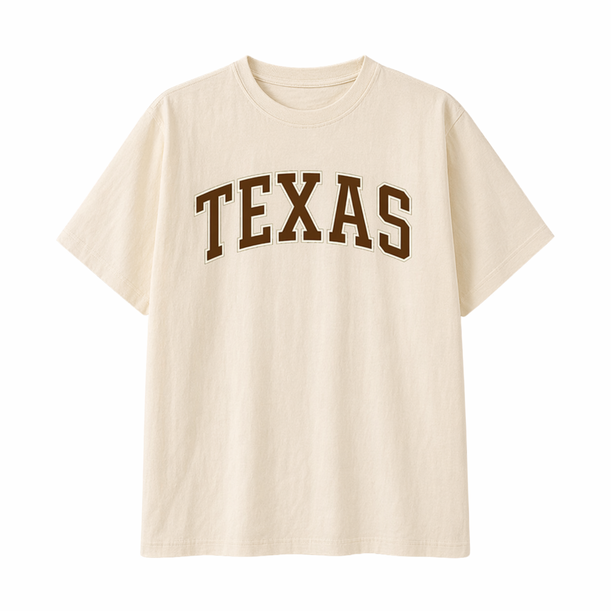 Collection 1 Texas Essential Cotton T-Shirt - Apricot front