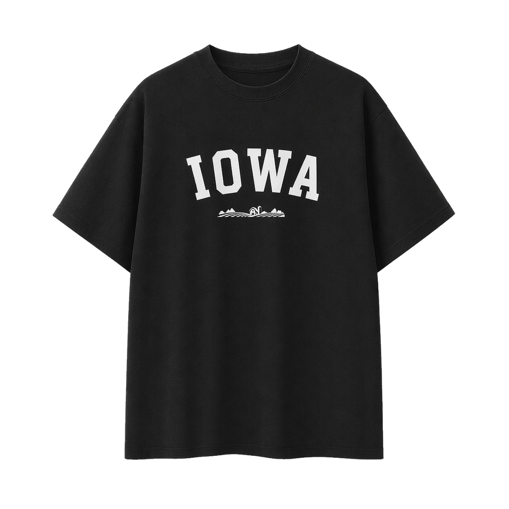 Collection 9 Iowa Essential Cotton T-Shirt - Black front