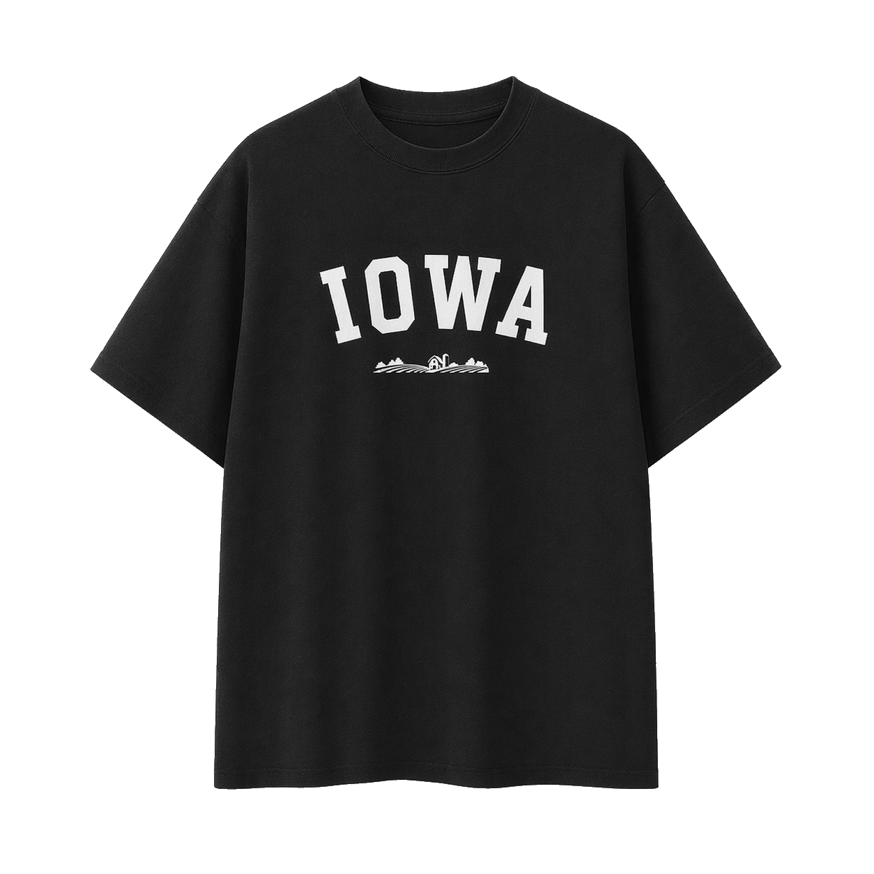 Collection 9 Iowa Essential Cotton T-Shirt - Black front