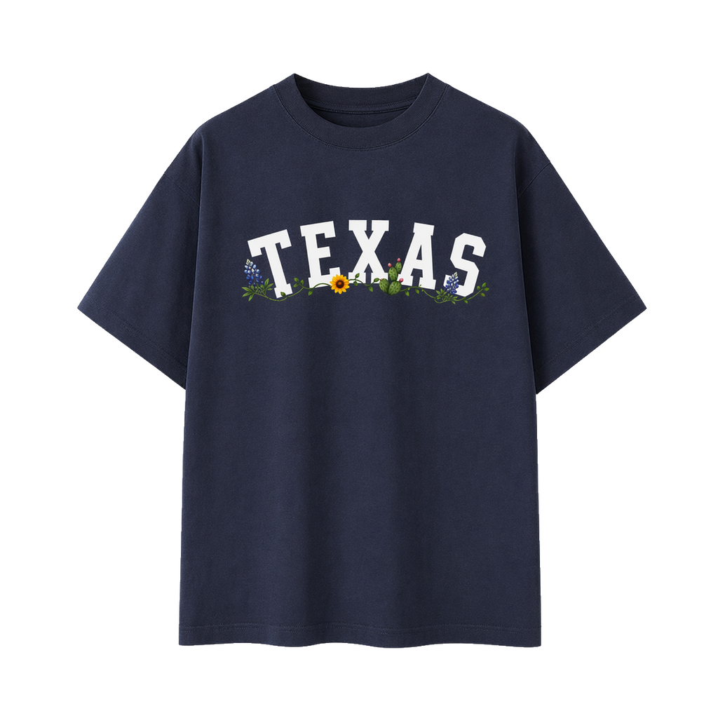 Collection 10 Texas Essential Cotton T-Shirt - Navy Blue front