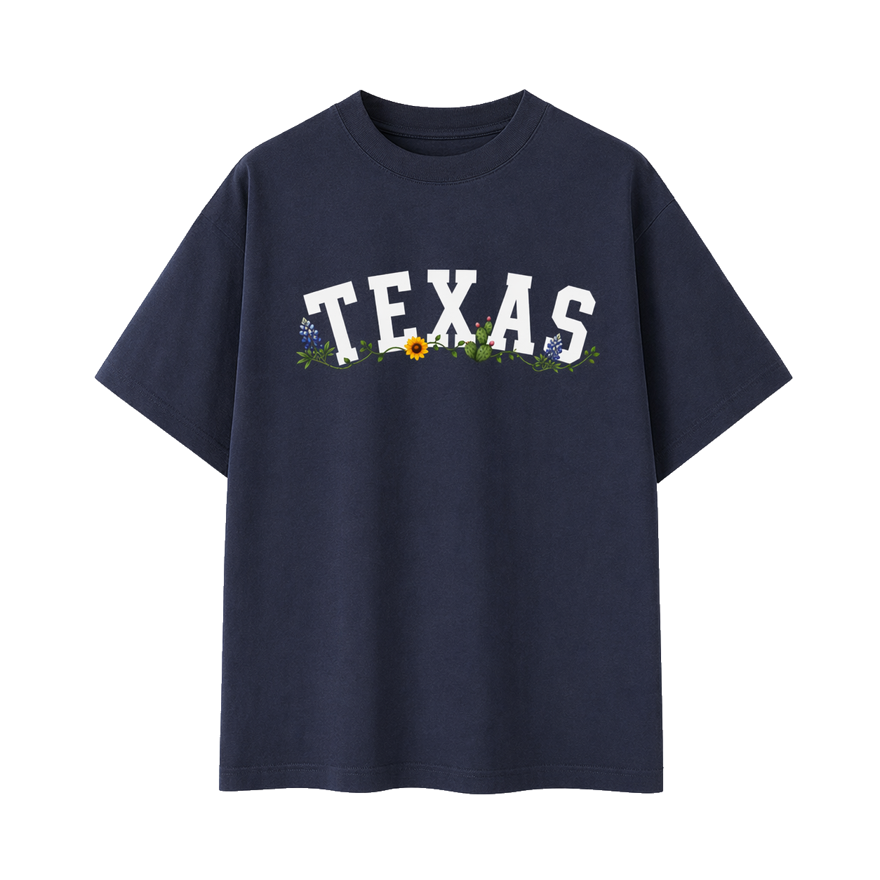 Collection 10 Texas Essential Cotton T-Shirt - Navy Blue front