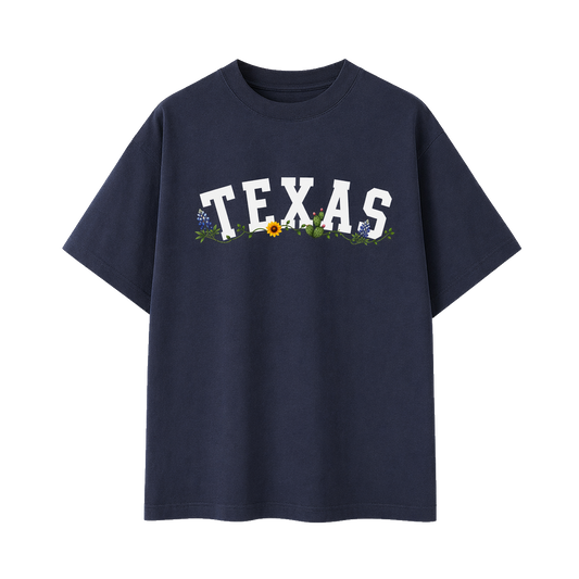 Collection 10 Texas Essential Cotton T-Shirt - Navy Blue front