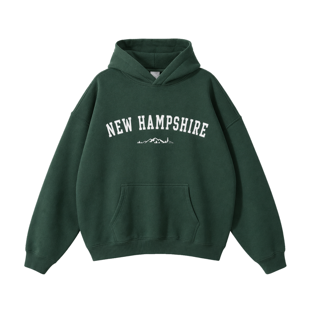 Collection 9 New Hampshire Oversize Fleeced Hoodie - Eden Green front