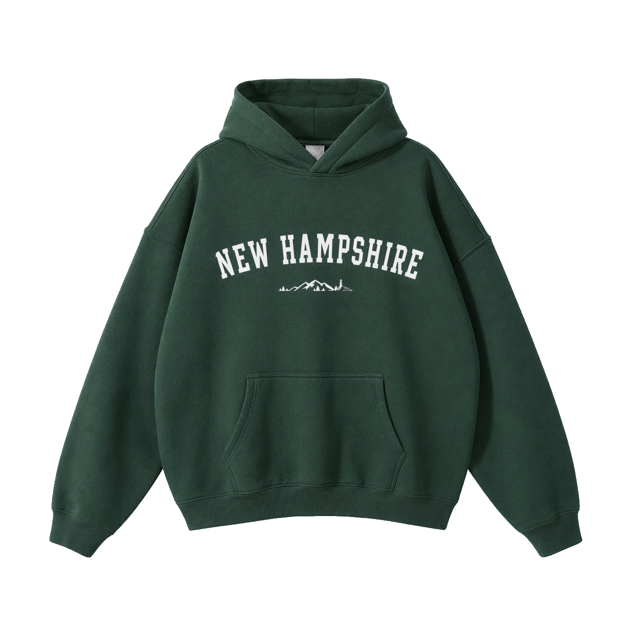 Collection 9 New Hampshire Oversize Fleeced Hoodie - Eden Green front
