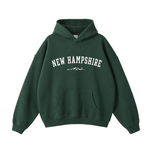 Collection 9 New Hampshire Oversize Fleeced Hoodie - Eden Green front