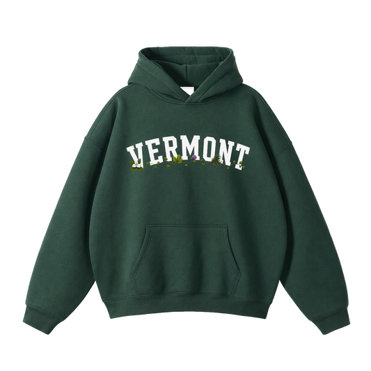 Collection 10 Vermont Oversize Fleeced Hoodie - Eden Green front