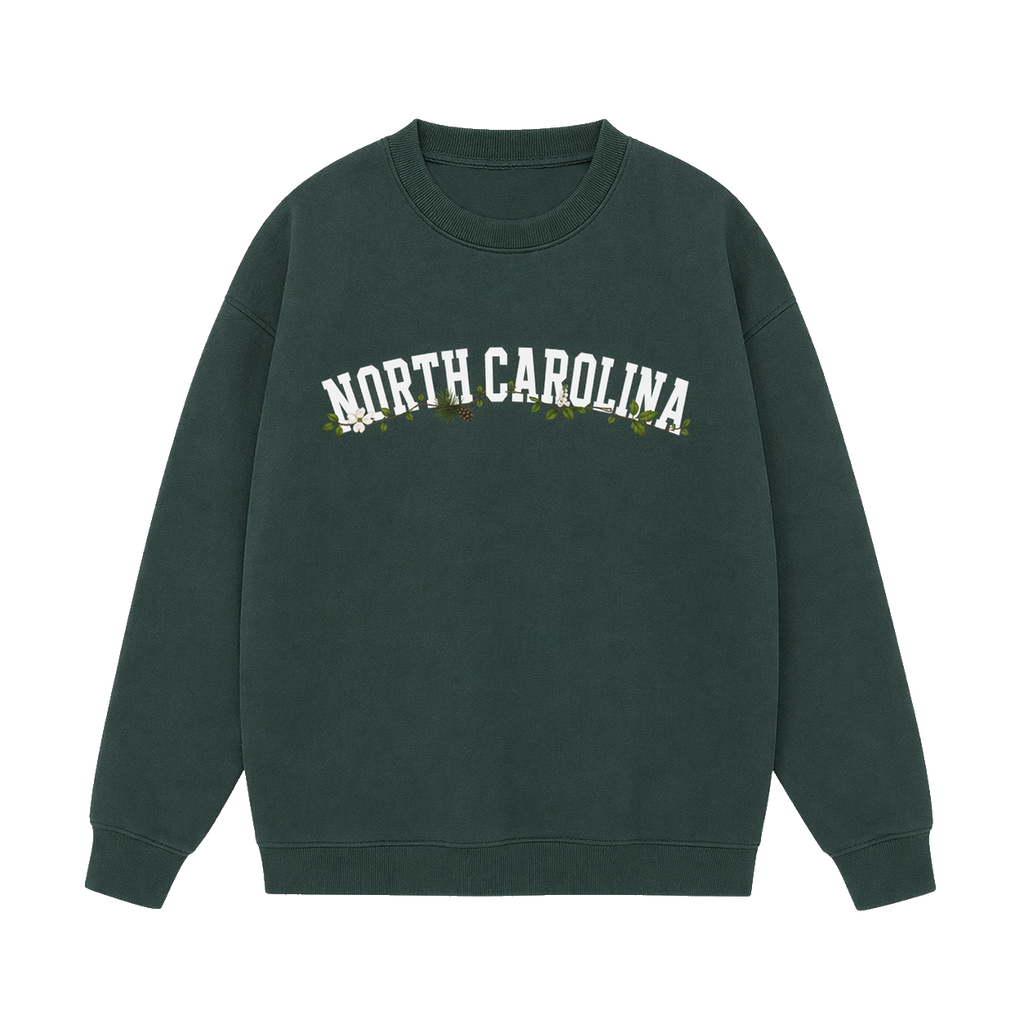 Collection 10 North Carolina Essential Heavyweight Crewneck Sweatshirt - Dark Green front