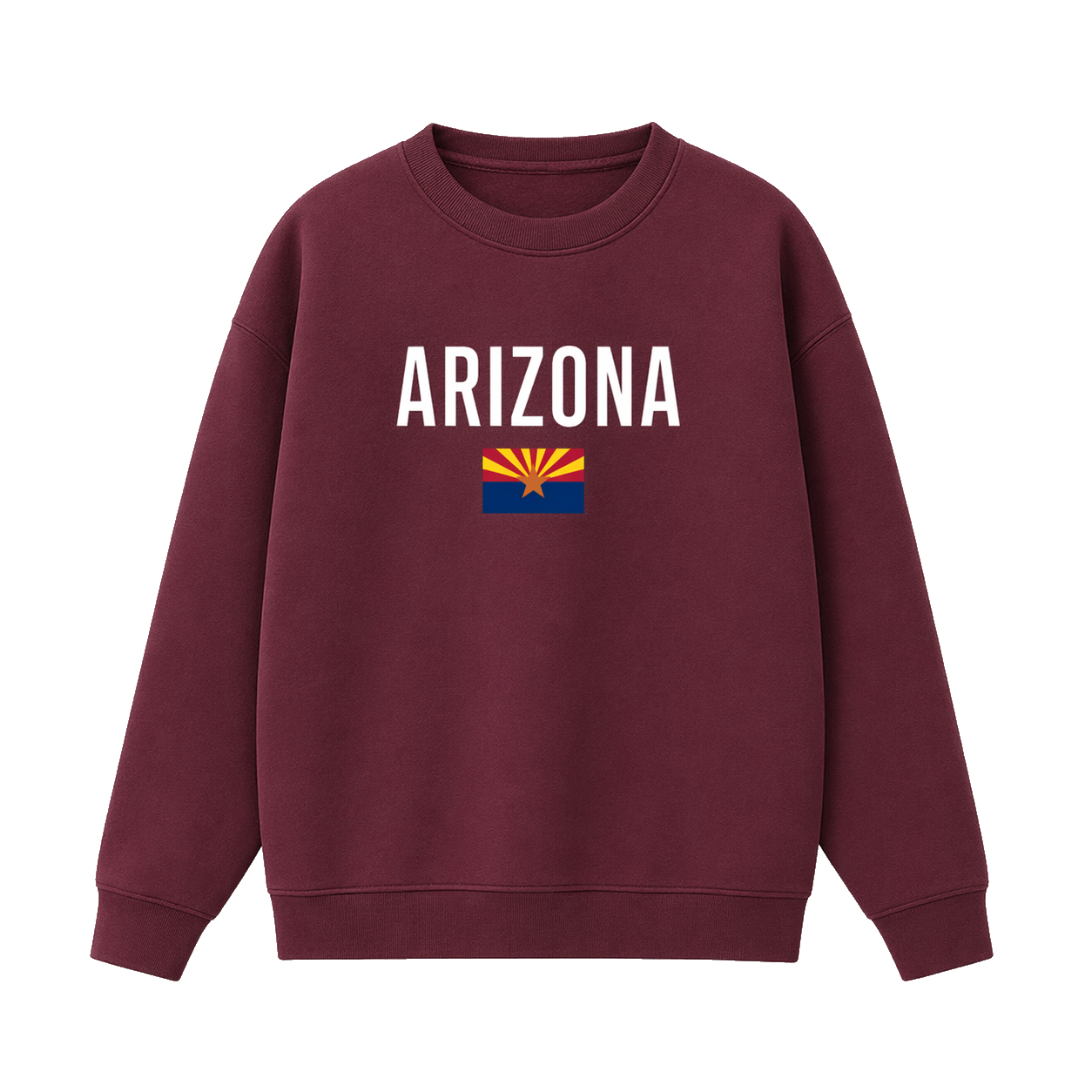 Collection 7 Arizona Essential Heavyweight Crewneck Sweatshirt - Dull Red front