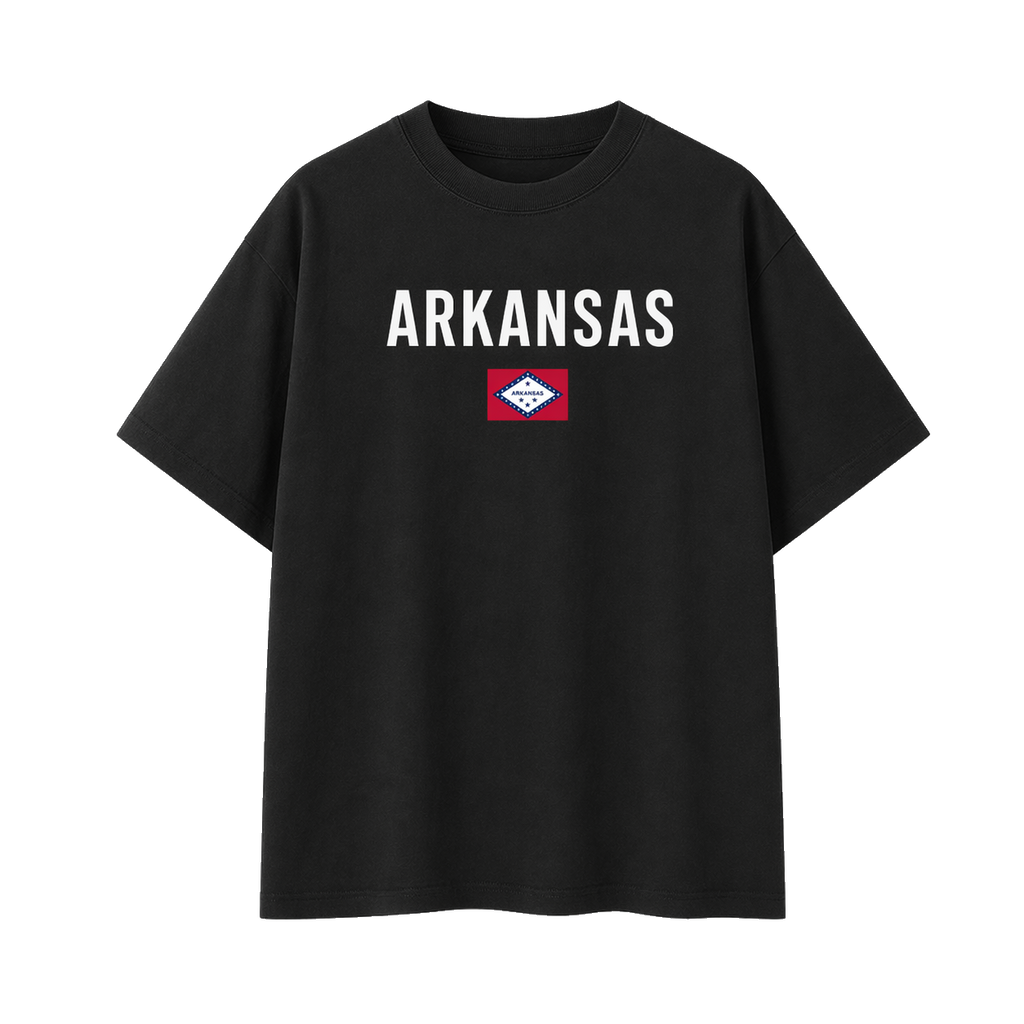 Collection 7 Arkansas Essential Cotton T-Shirt - Black front