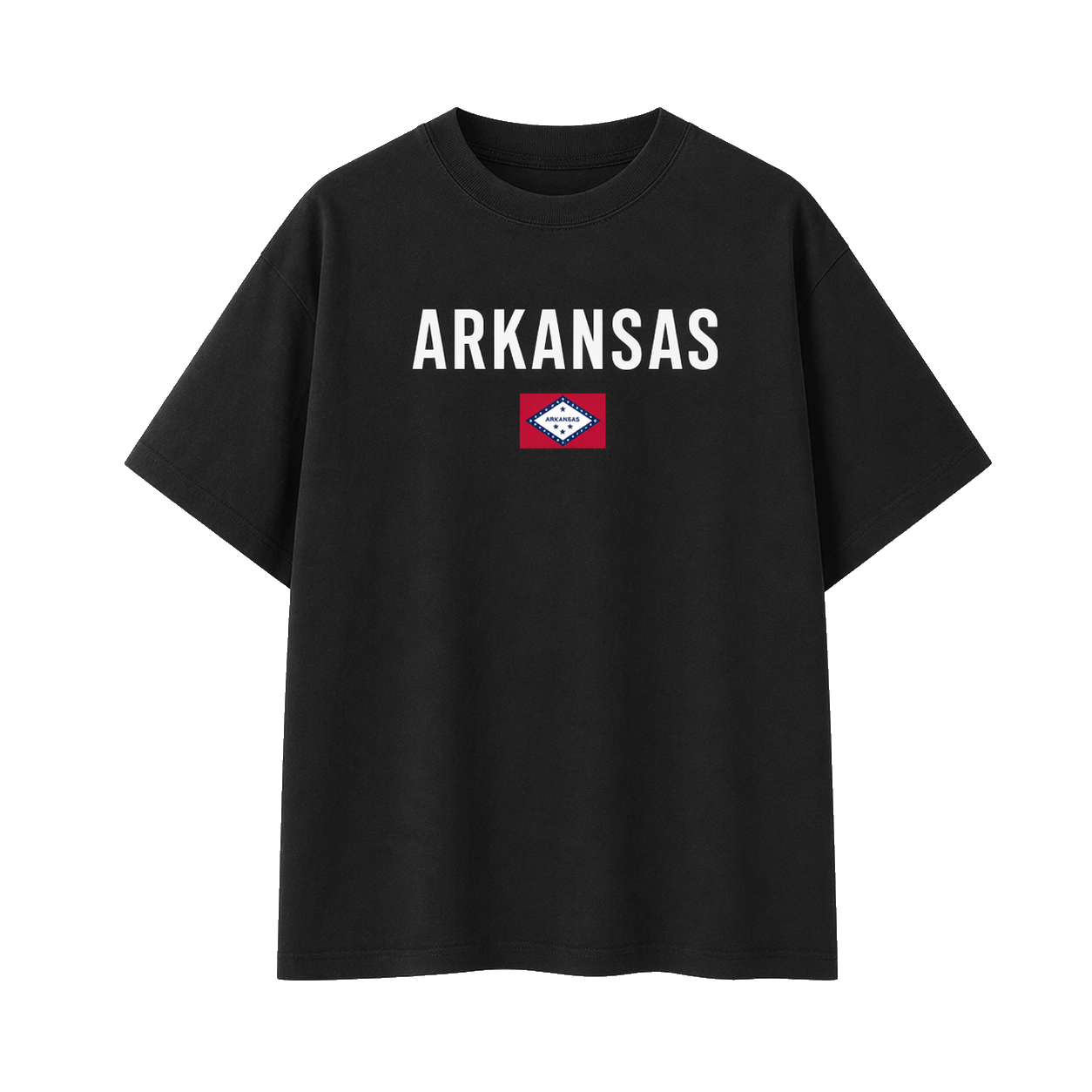Collection 7 Arkansas Essential Cotton T-Shirt - Black front