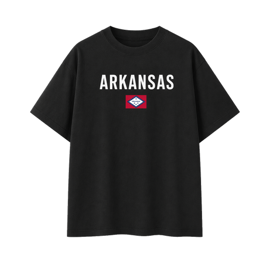 Collection 7 Arkansas Essential Cotton T-Shirt - Black front