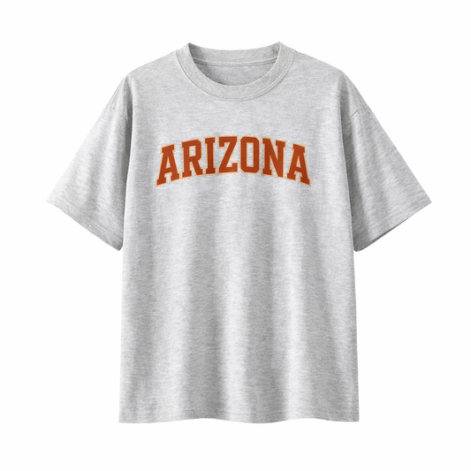 Collection 1 Arizona Essential Cotton T-Shirt - White Gray front