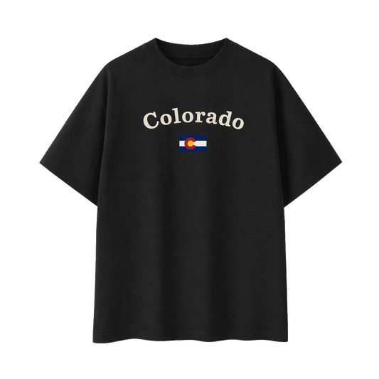 Collection 6 Colorado Essential Cotton T-Shirt - Black front