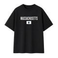 Collection 7 Massachusetts Essential Cotton T-Shirt - Black front