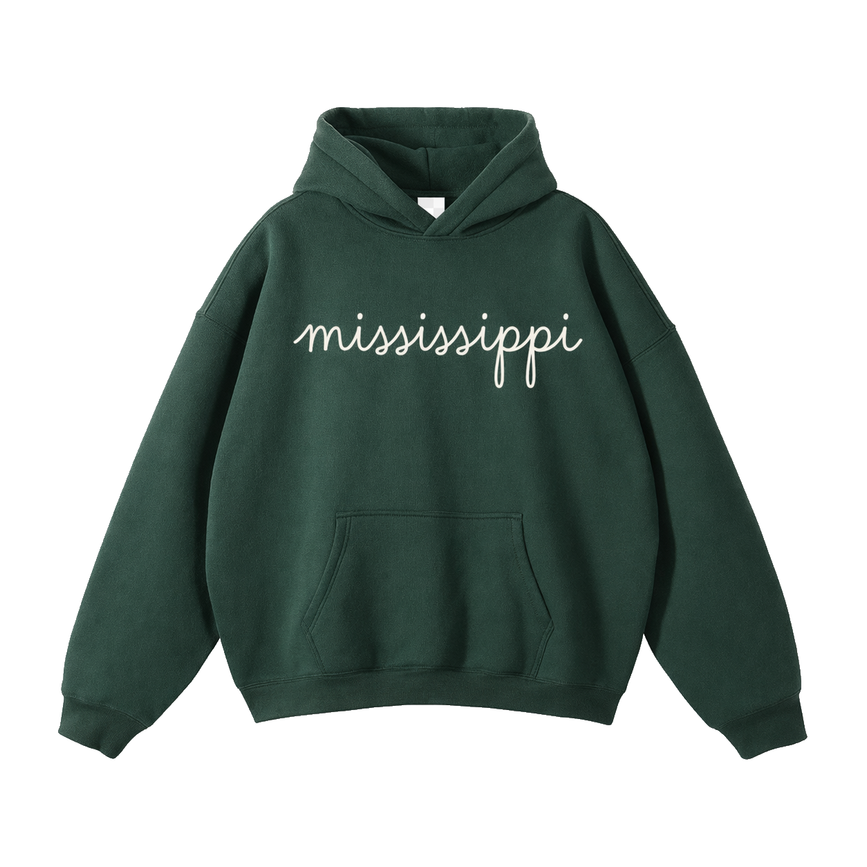 Collection 3 Mississippi Oversize Fleeced Hoodie - Eden Green front