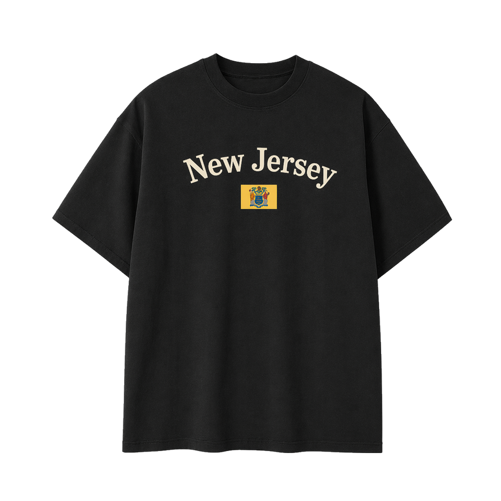 Collection 6 New Jersey Essential Cotton T-Shirt - Black front