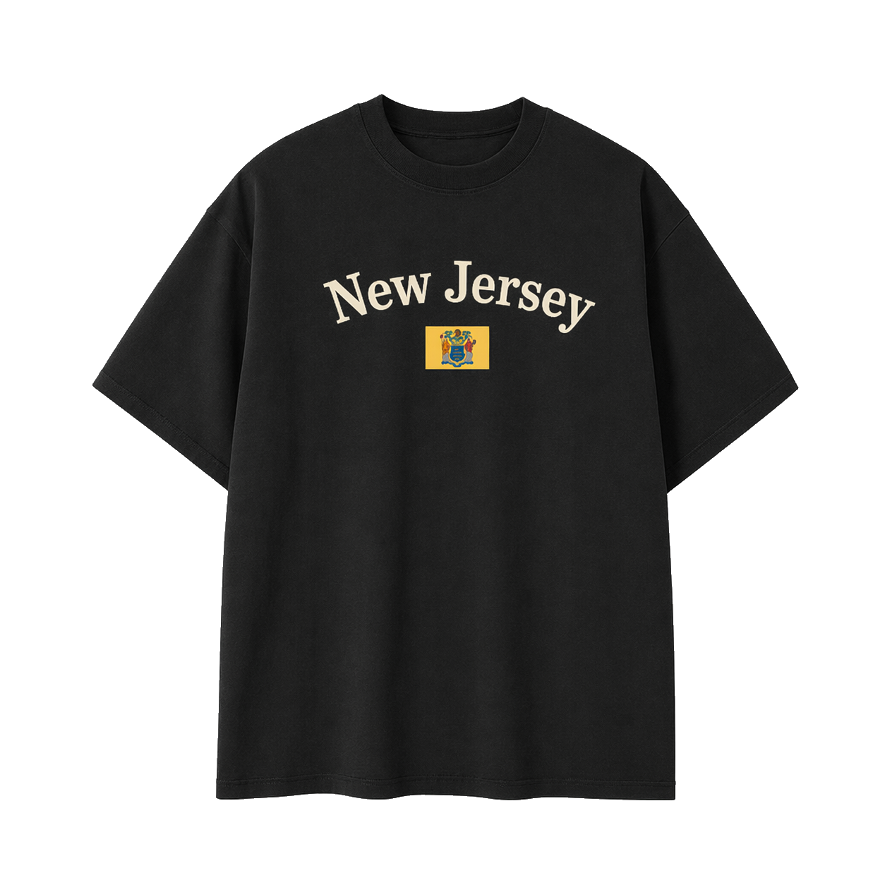 Collection 6 New Jersey Essential Cotton T-Shirt - Black front
