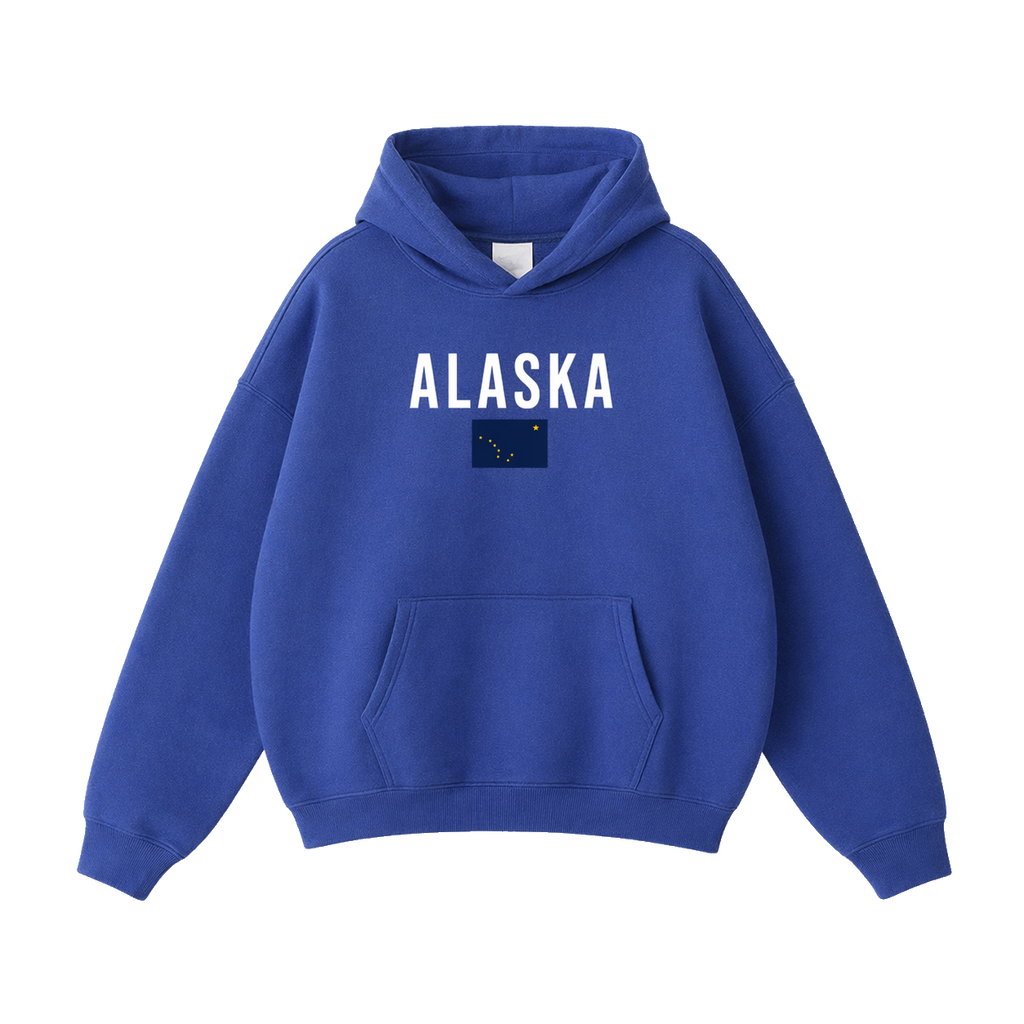 Collection 7 Alaska Oversize Fleeced Hoodie - Klein Blue front
