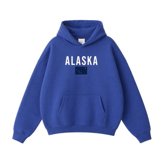 Collection 7 Alaska Oversize Fleeced Hoodie - Klein Blue front