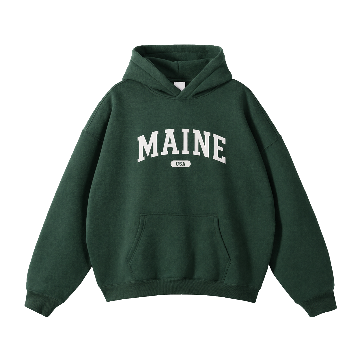 Collection 4 Maine Oversize Fleeced Hoodie - Eden Green front