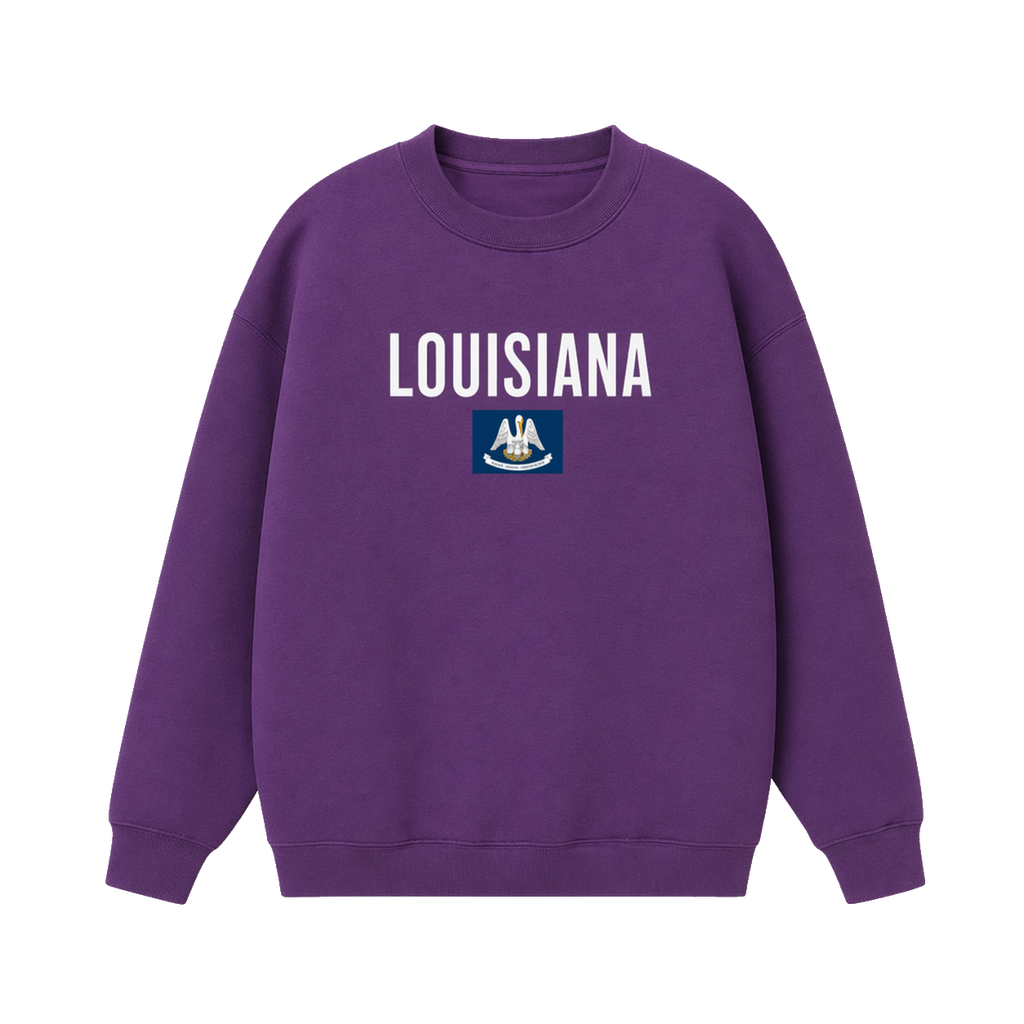 Collection 7 Louisiana Essential Heavyweight Crewneck Sweatshirt - Purple front