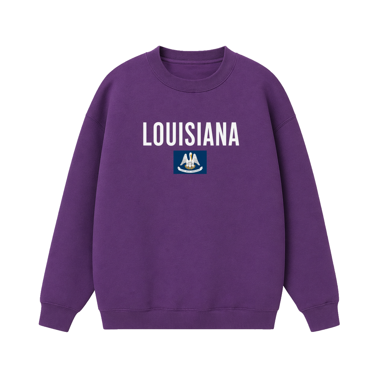 Collection 7 Louisiana Essential Heavyweight Crewneck Sweatshirt - Purple front