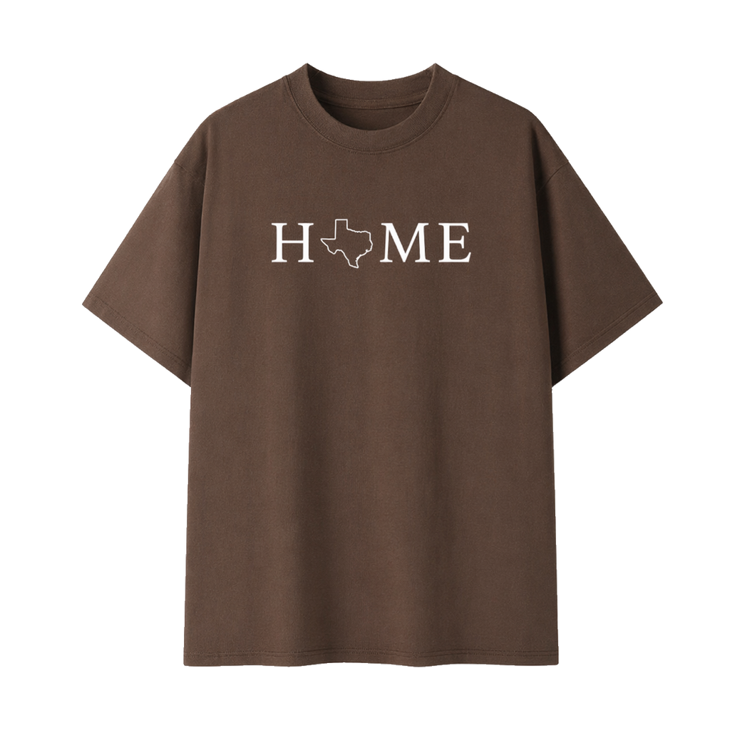Collection 5 Texas Essential Cotton T-Shirt - Coffee front