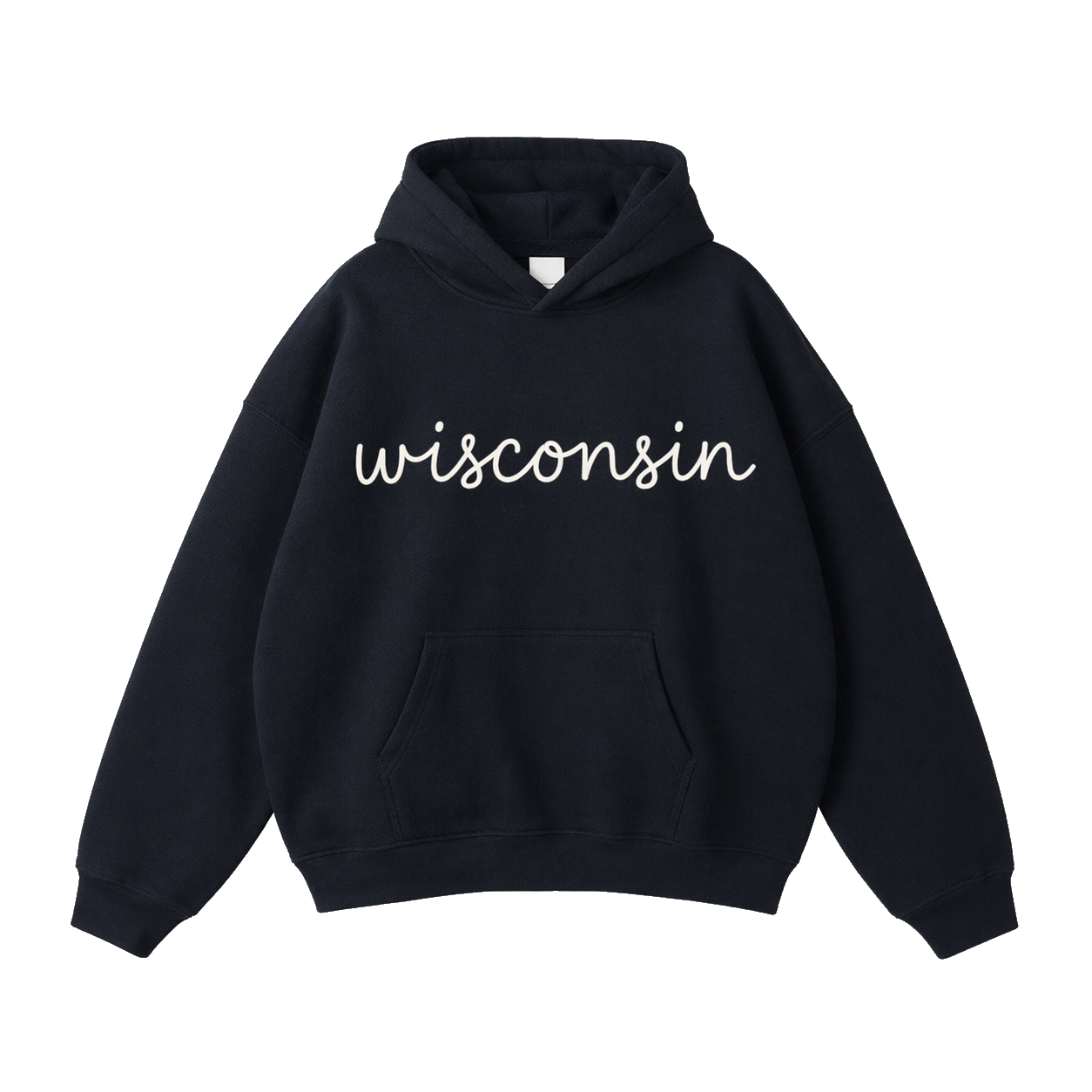 Collection 3 Wisconsin Oversize Fleeced Hoodie - Black front