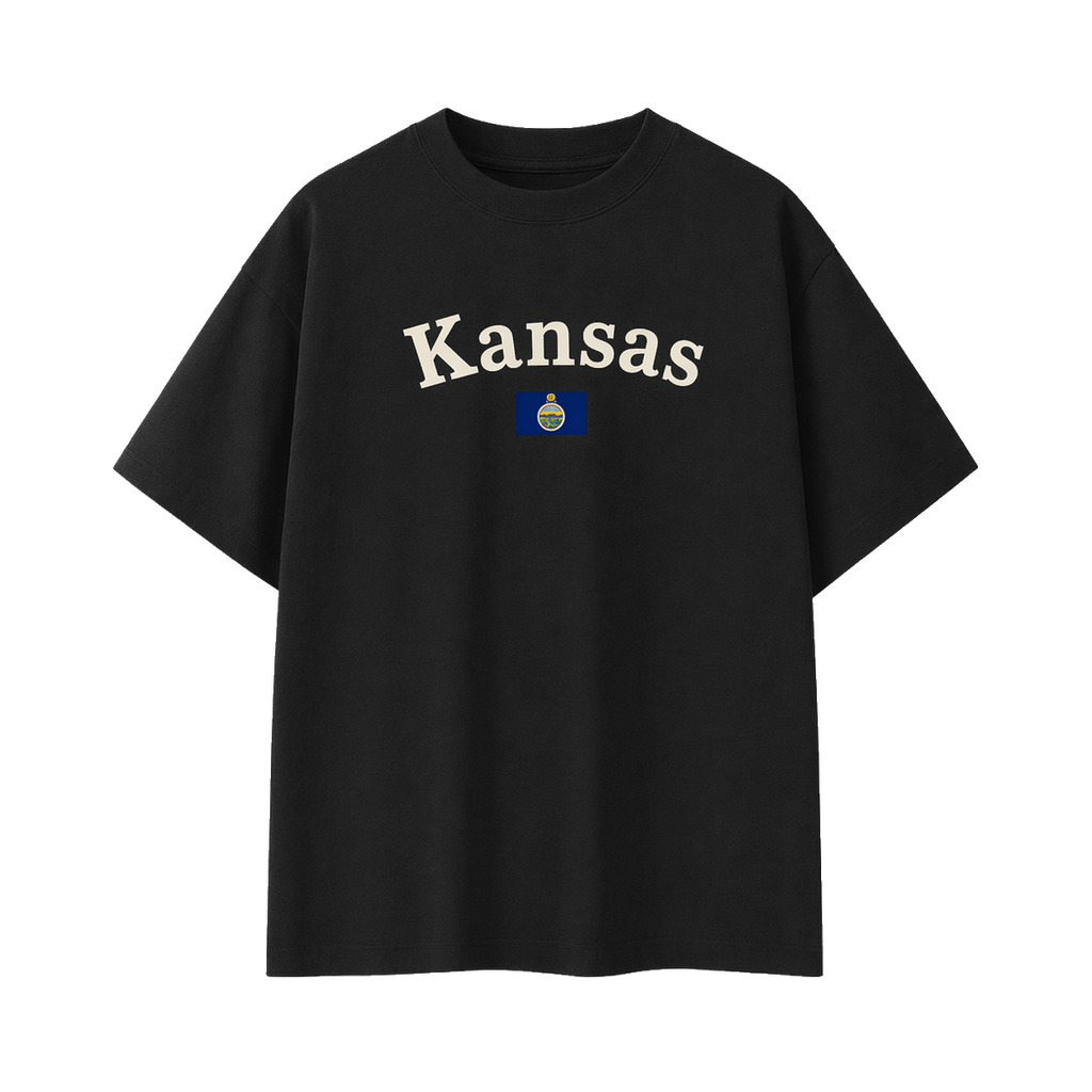 Collection 6 Kansas Essential Cotton T-Shirt - Black front