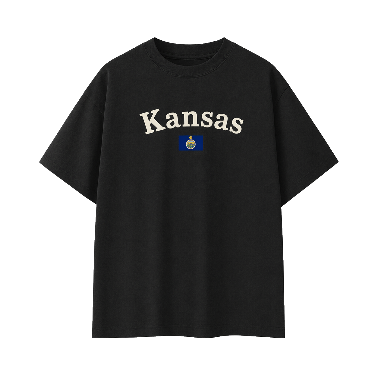 Collection 6 Kansas Essential Cotton T-Shirt - Black front