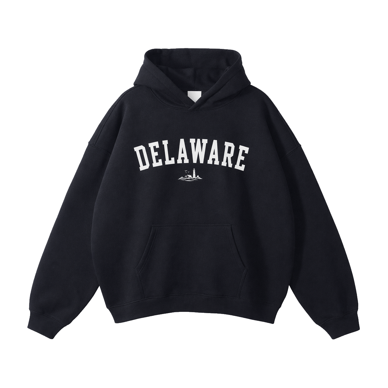 Collection 9 Delaware Oversize Fleeced Hoodie - Black front