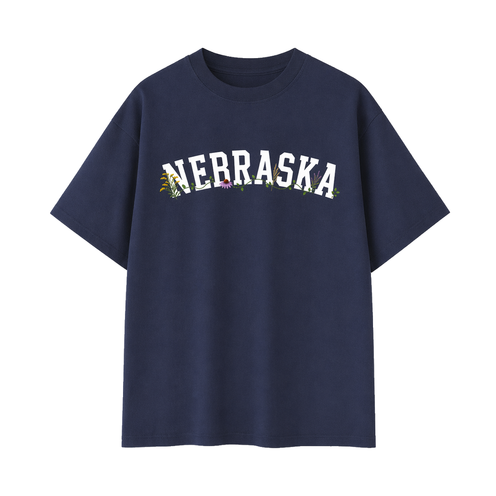 Collection 10 Nebraska Essential Cotton T-Shirt - Navy Blue front
