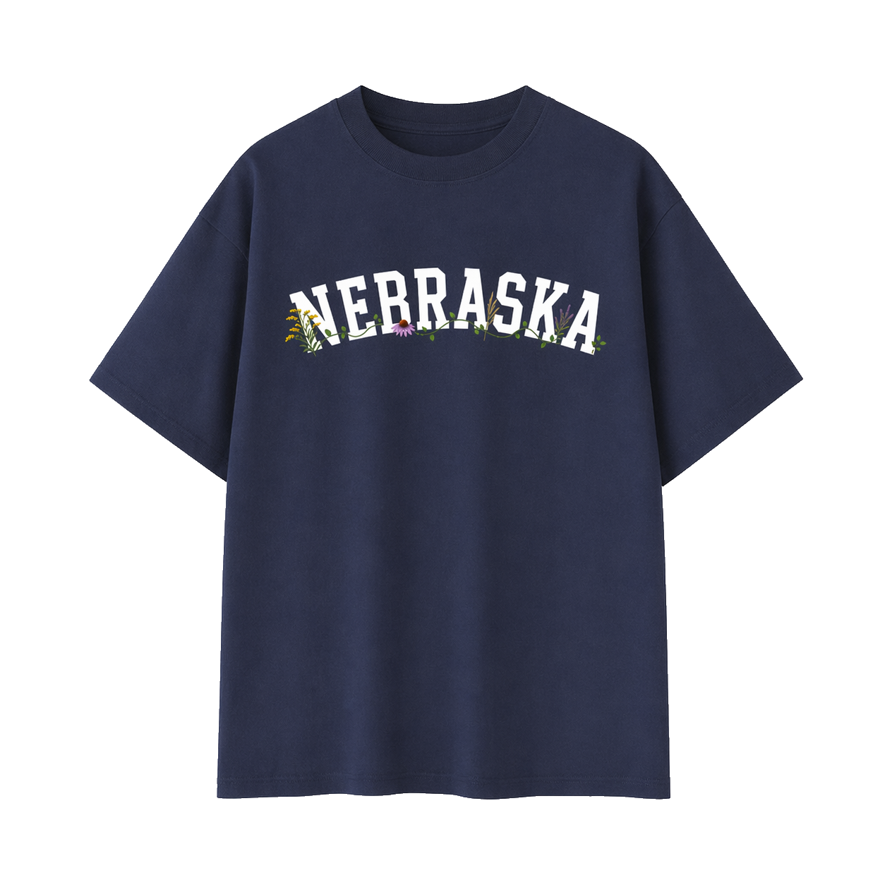Collection 10 Nebraska Essential Cotton T-Shirt - Navy Blue front