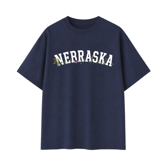 Collection 10 Nebraska Essential Cotton T-Shirt - Navy Blue front
