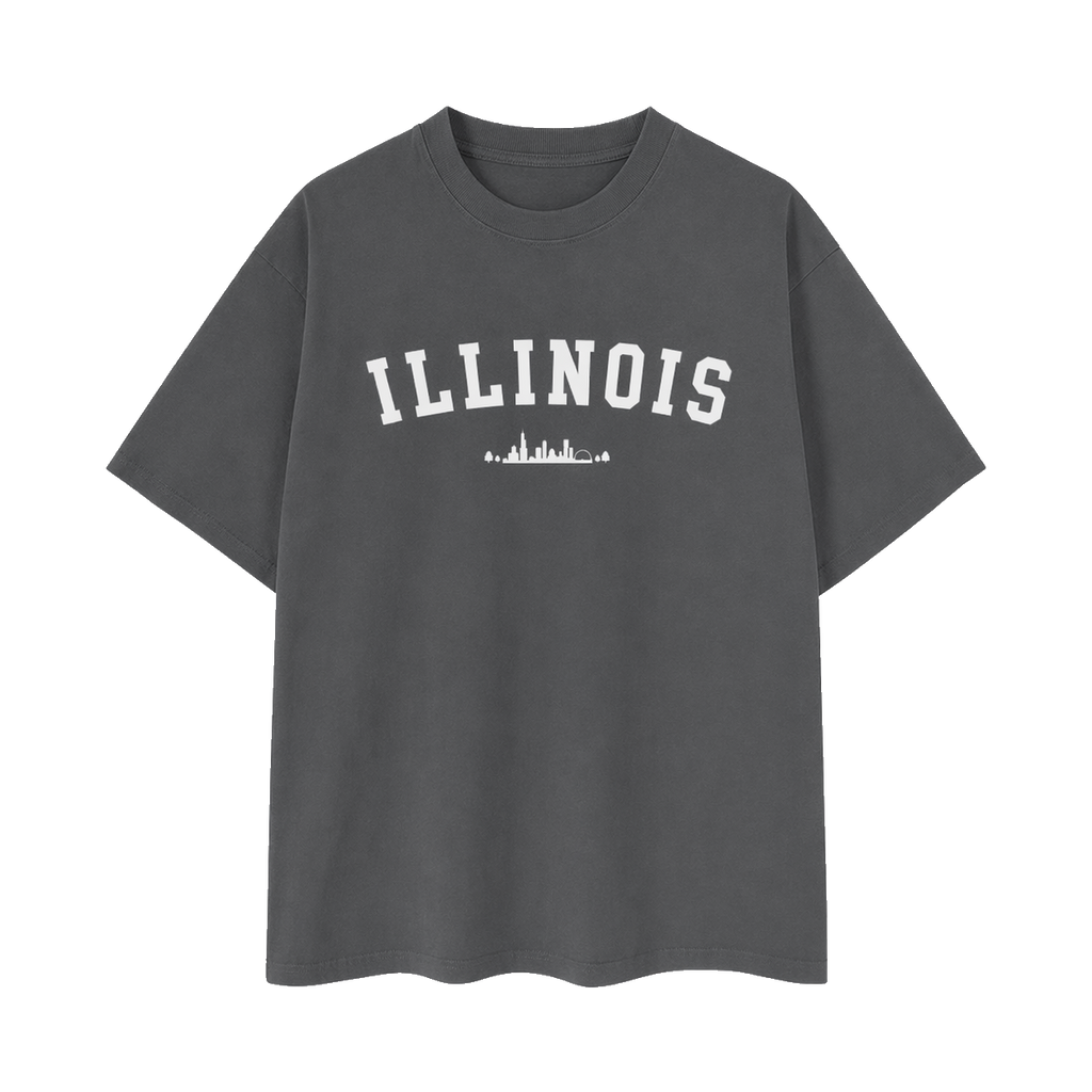 Collection 9 Illinois Essential Cotton T-Shirt - Dark Gray front