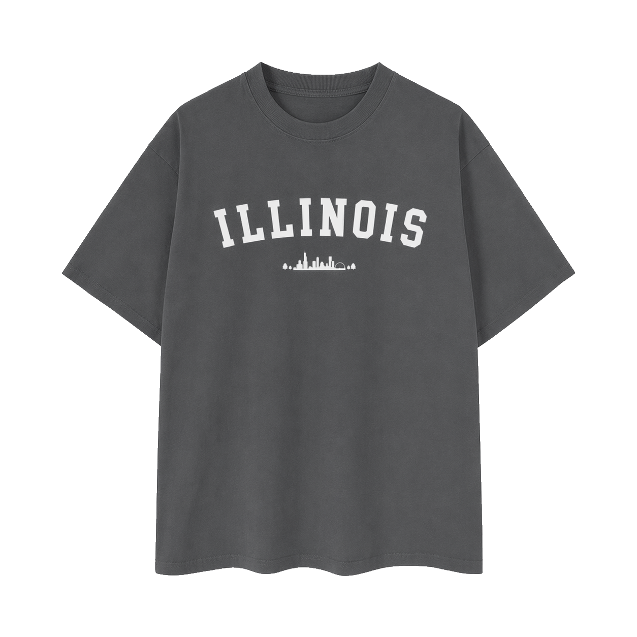 Collection 9 Illinois Essential Cotton T-Shirt - Dark Gray front