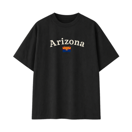 Collection 6 Arizona Essential Cotton T-Shirt - Black front