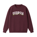 Collection 10 Georgia Essential Heavyweight Crewneck Sweatshirt - Dull Red front