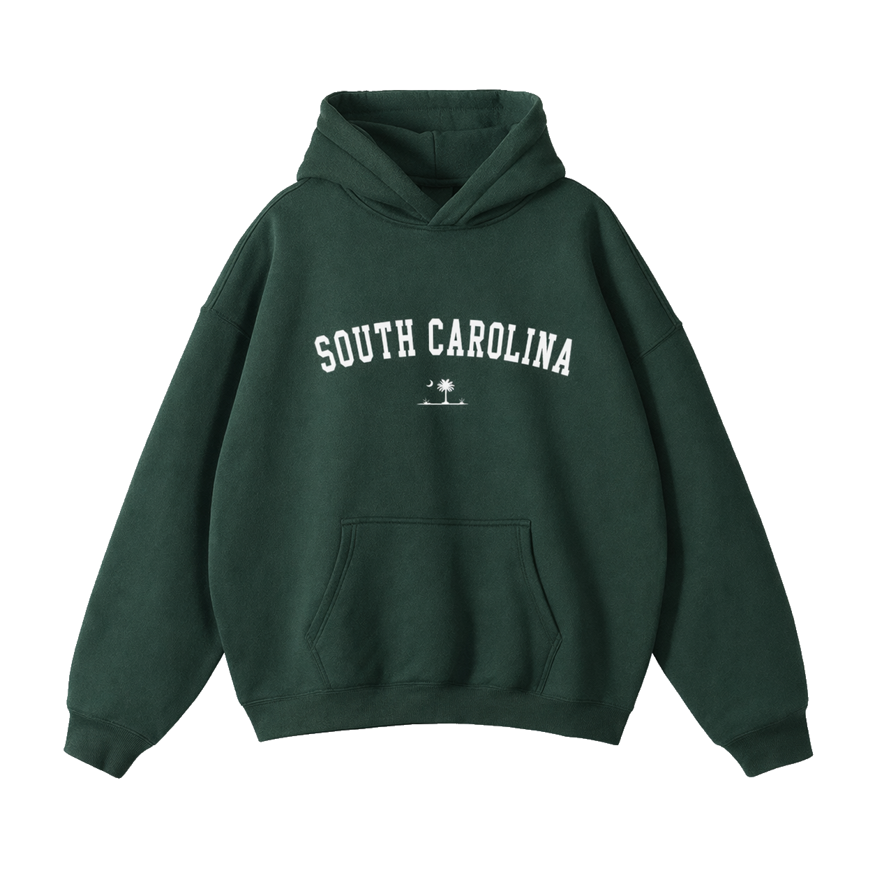 Collection 9 South Carolina Oversize Fleeced Hoodie - Eden Green front