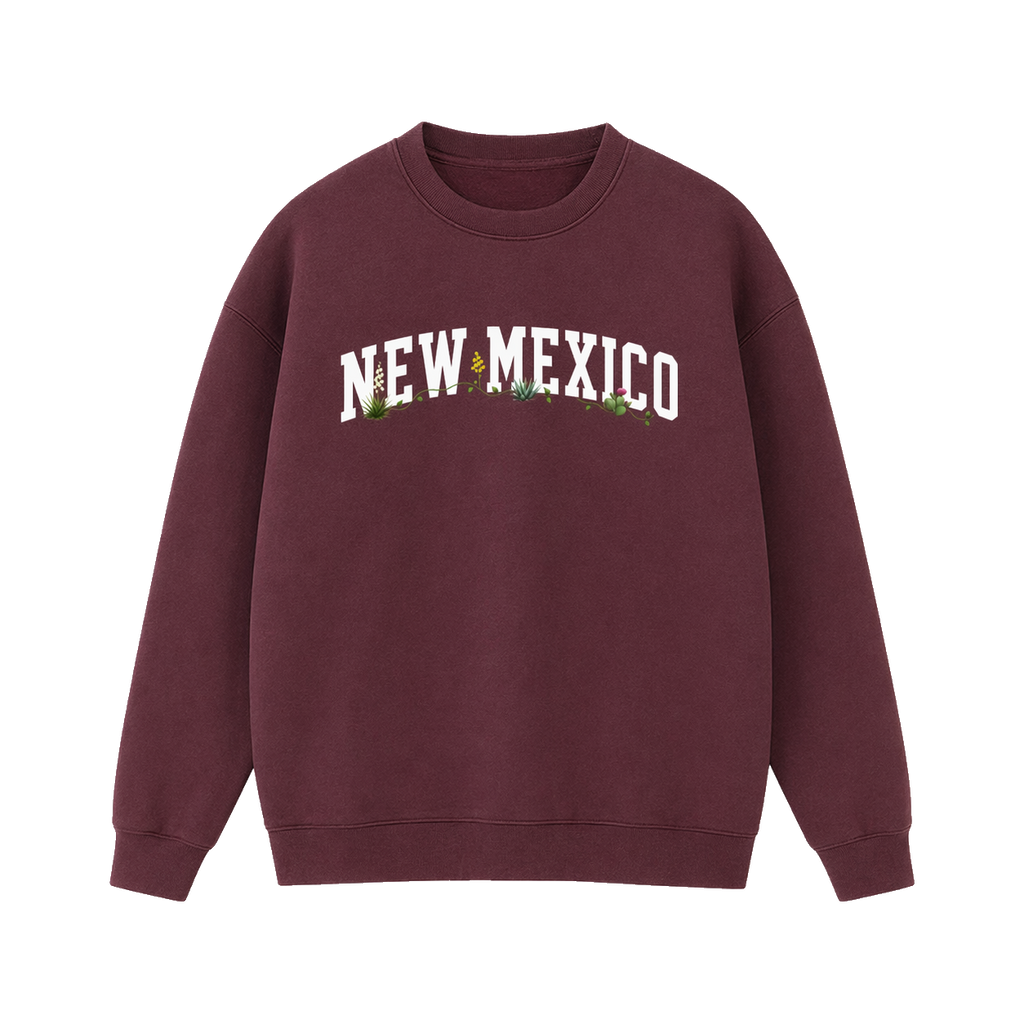 Collection 10 New Mexico Essential Heavyweight Crewneck Sweatshirt - Dull Red front