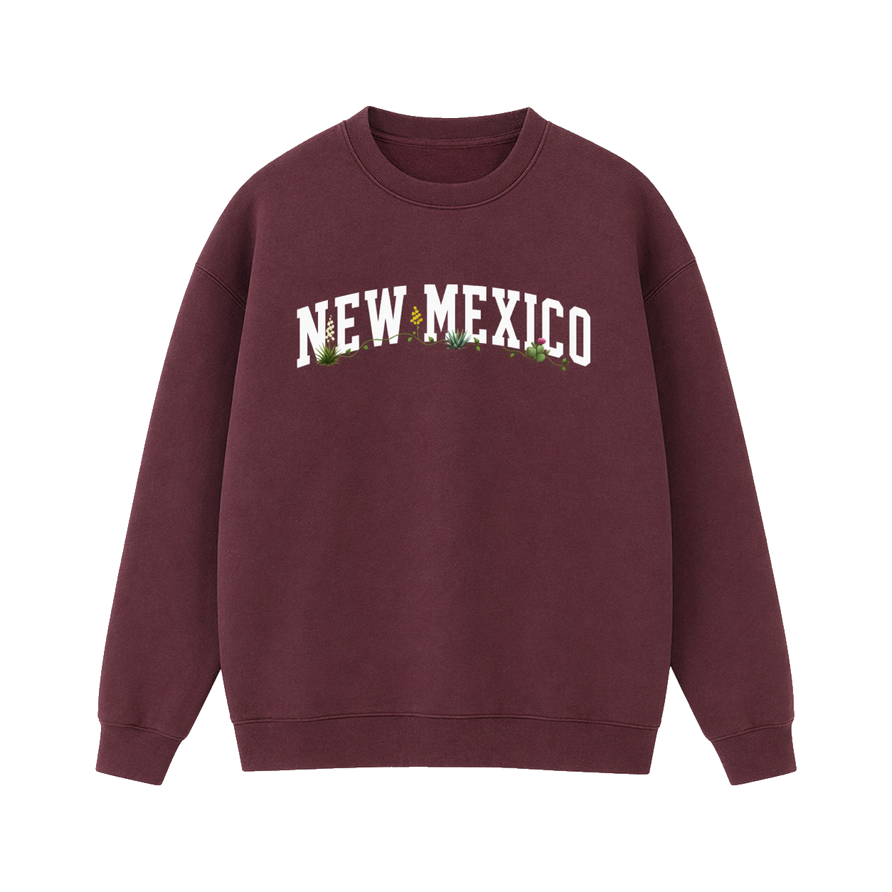 Collection 10 New Mexico Essential Heavyweight Crewneck Sweatshirt - Dull Red front