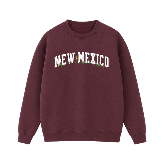 Collection 10 New Mexico Essential Heavyweight Crewneck Sweatshirt - Dull Red front