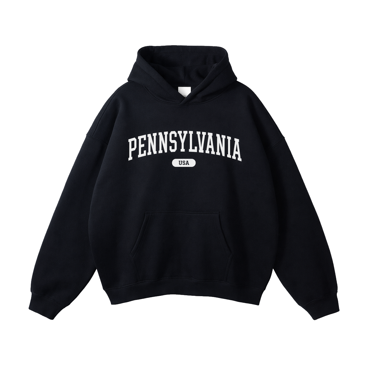 Collection 4 Pennsylvania Oversize Fleeced Hoodie - Black front