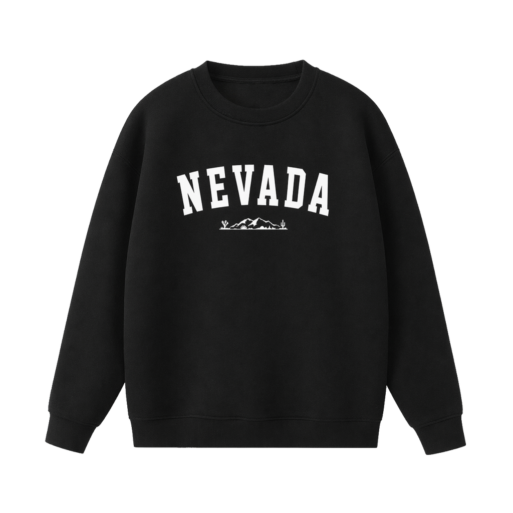 Collection 9 Nevada Essential Heavyweight Crewneck Sweatshirt - Black front