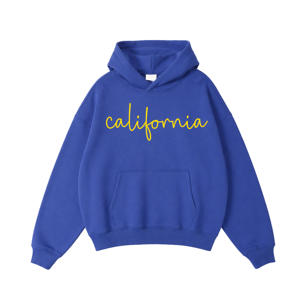 Collection 3 California Oversize Fleeced Hoodie - Klein Blue front