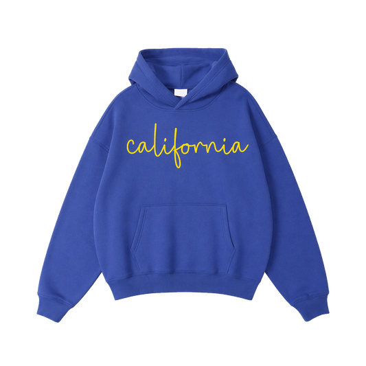 Collection 3 California Oversize Fleeced Hoodie - Klein Blue front